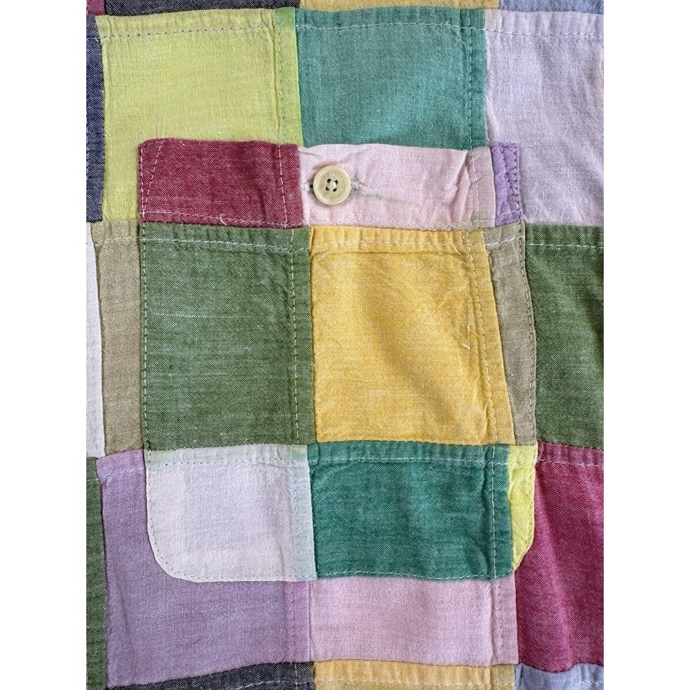 Vintage Orvis Madras Patchwork Colorfull Fly Fishing Shirt India Men M Retro - Picture 4 of 9